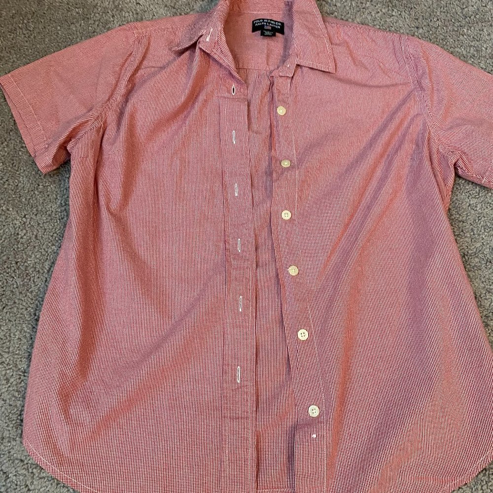 Polo Red/White Blouse